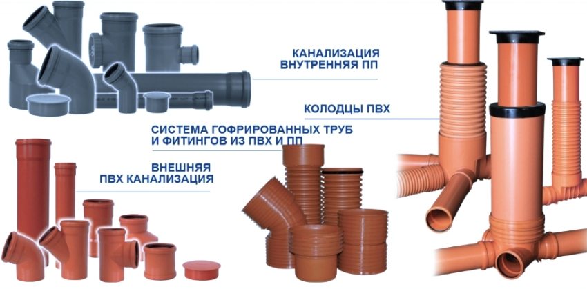 Виды труб, используемые для монтажа внешней и внутренней канализации частного дома