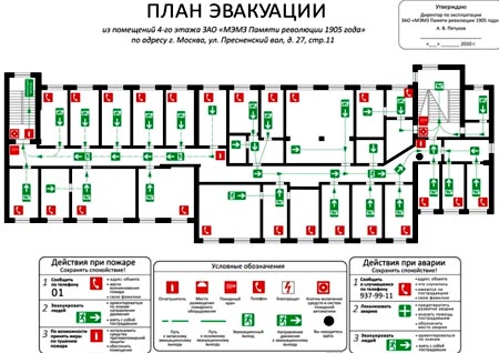 план схема эвакуации