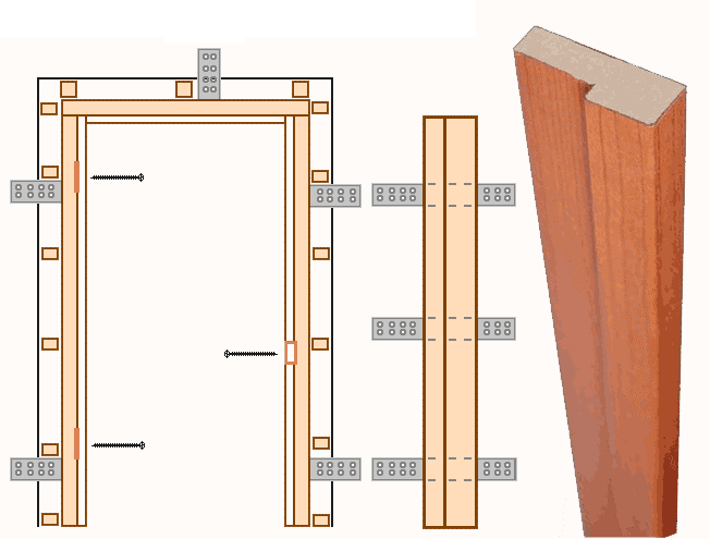 Схема крепления дверного короба