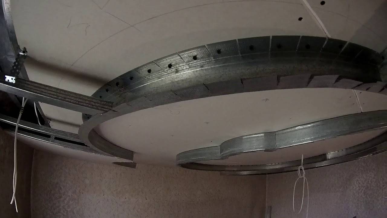 Создание двухуровневого потолка из гипсокартона