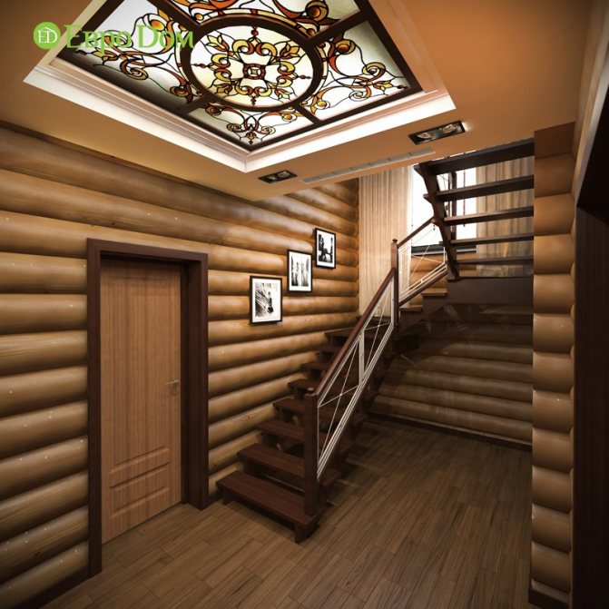 Дизайн внутренней отделки лестничного холла