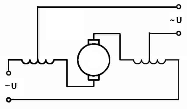 Схема универсального коллекторного двигателя